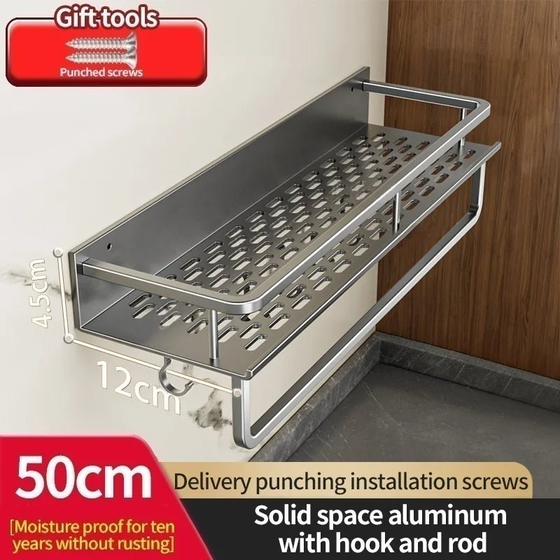Wall Mounted Aluminum Spice Rack & Kitchen Organizer - Velvet Haven