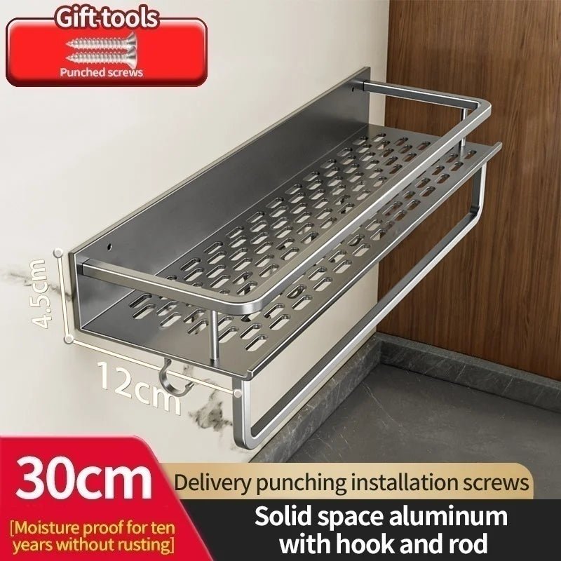 Wall Mounted Aluminum Spice Rack & Kitchen Organizer - Velvet Haven