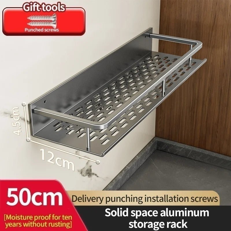 Wall Mounted Aluminum Spice Rack & Kitchen Organizer - Velvet Haven