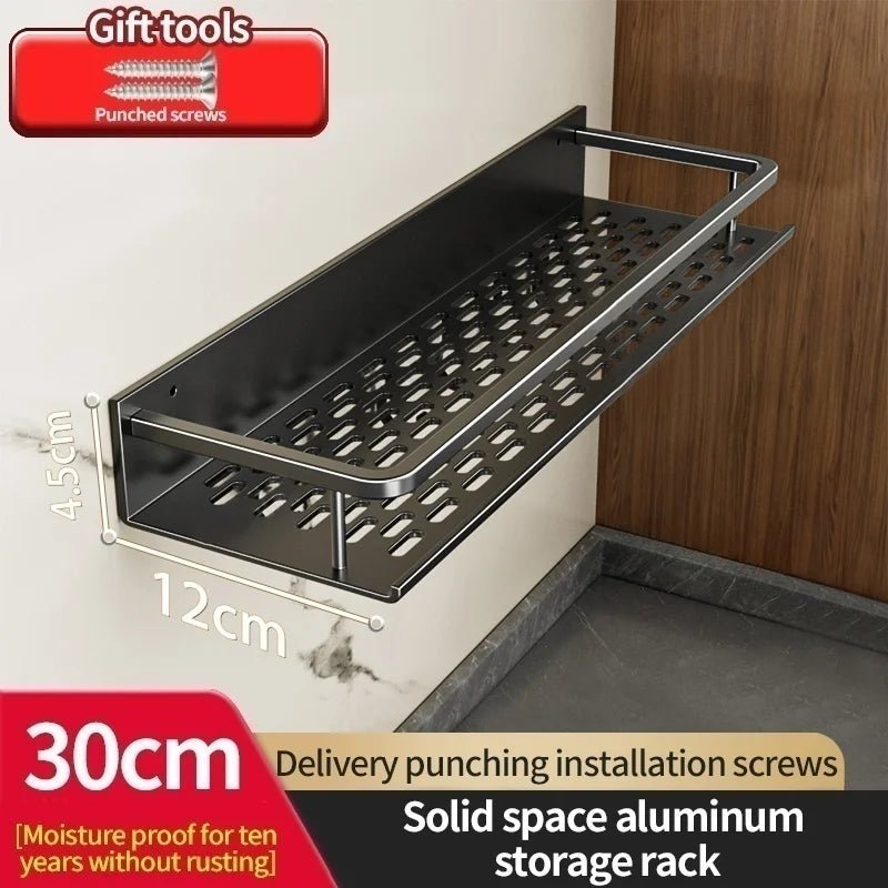 Wall Mounted Aluminum Spice Rack & Kitchen Organizer - Velvet Haven