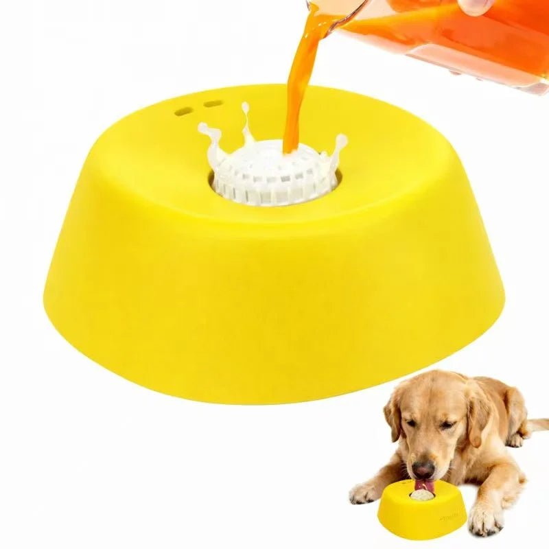 Anti-Choking Slow Feeder Dog Bowl Non-Slip 3/4 Cup - Lick Toy for Liquid Treats Bone Broth Yogurt - Velvet Haven