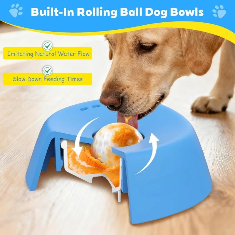 Anti-Choking Slow Feeder Dog Bowl Non-Slip 3/4 Cup - Lick Toy for Liquid Treats Bone Broth Yogurt - Velvet Haven