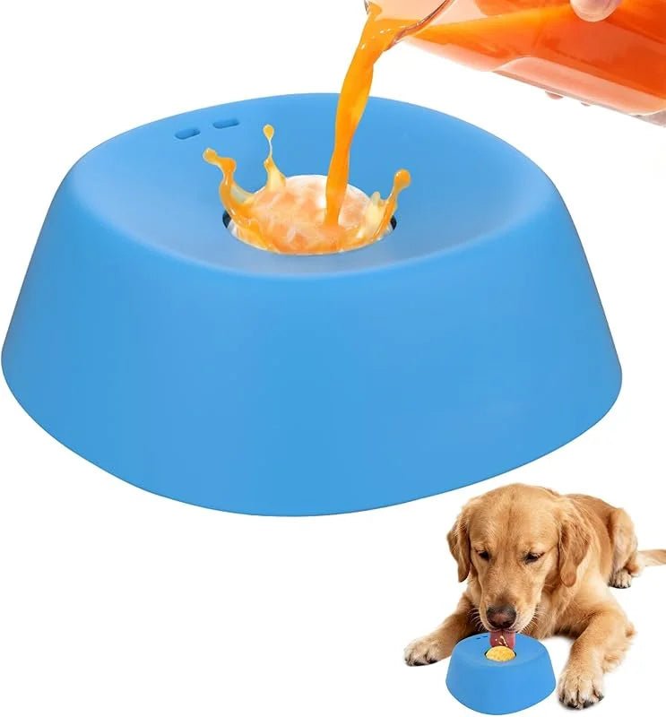 Anti-Choking Slow Feeder Dog Bowl Non-Slip 3/4 Cup - Lick Toy for Liquid Treats Bone Broth Yogurt - Velvet Haven
