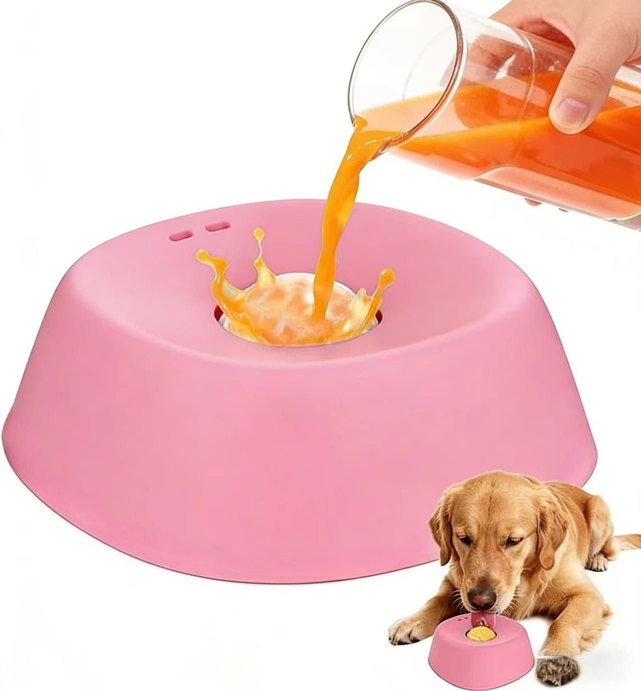 Anti-Choking Slow Feeder Dog Bowl Non-Slip 3/4 Cup - Lick Toy for Liquid Treats Bone Broth Yogurt - Velvet Haven