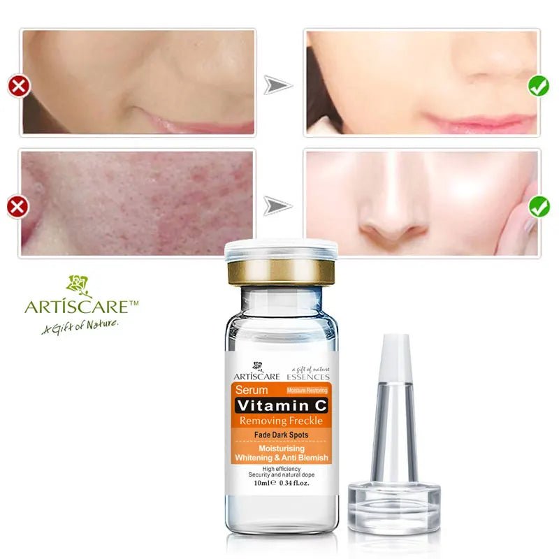 ARTISCARE Vitamin C Serum 4pcs/Lot for Face Moisturizing Hyaluron Acid Facial Care Face Brighten Essence - Velvet Haven