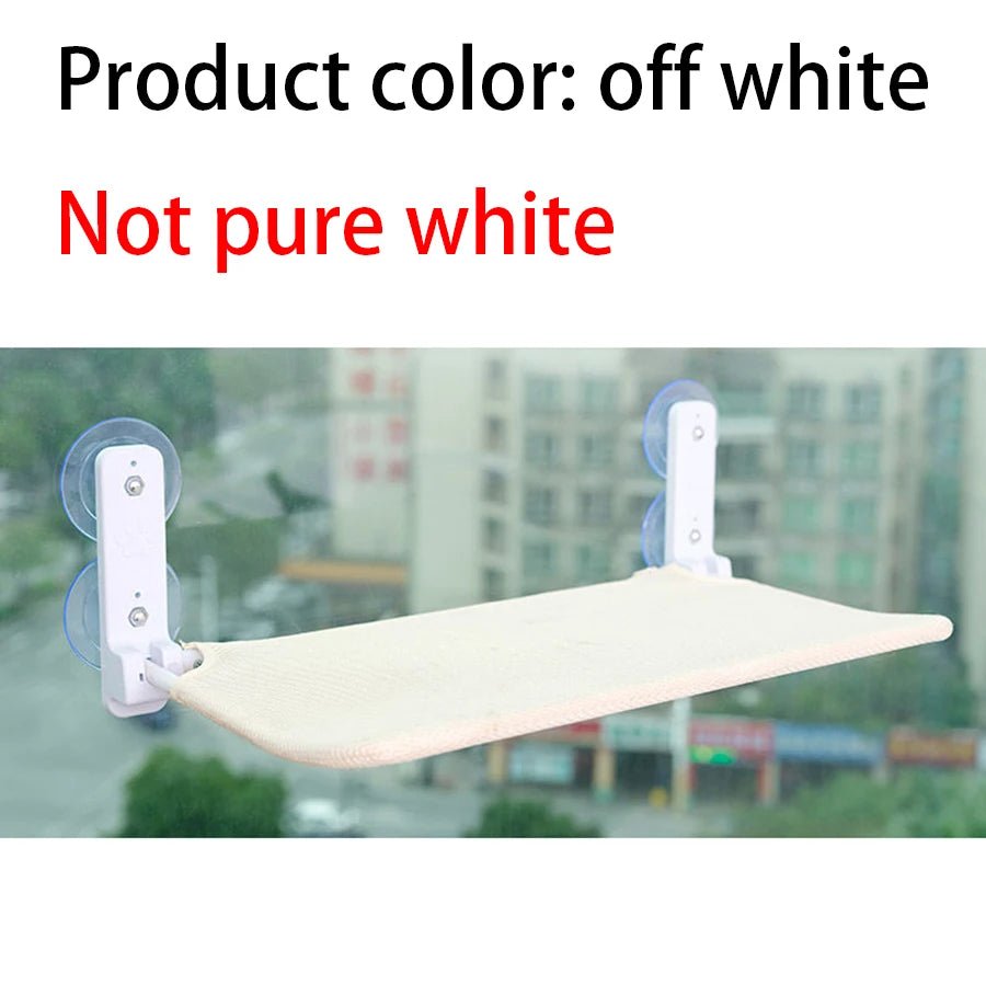 Assembly Free Folding Cat Hammock Plush Mesh Cat Window Wall Jumping Platform Double Suction Cup Cat Hammock - Velvet Haven