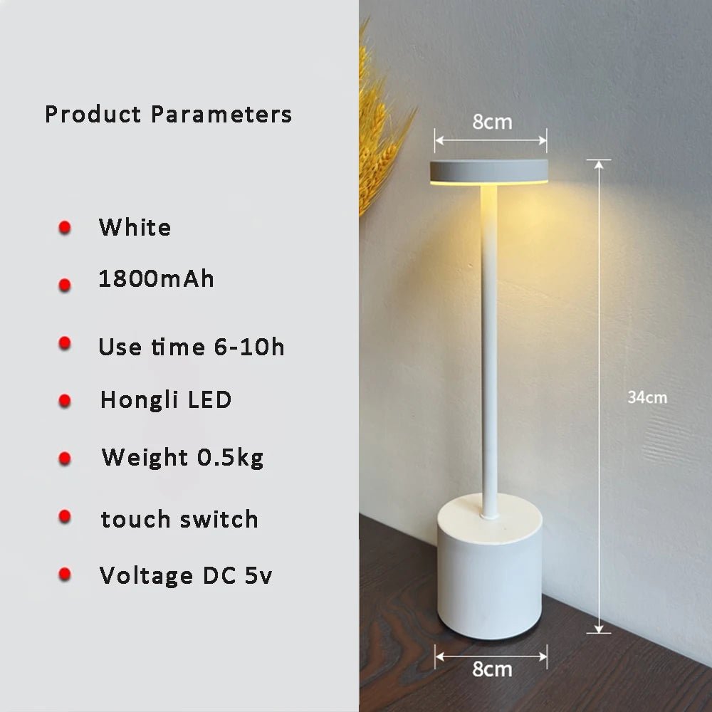 AuraGlow™ Rechargeable Touch Table Lamp - Velvet Haven