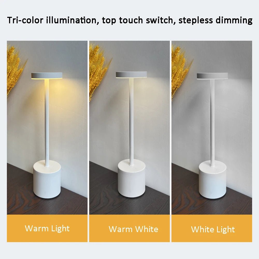 AuraGlow™ Rechargeable Touch Table Lamp - Velvet Haven