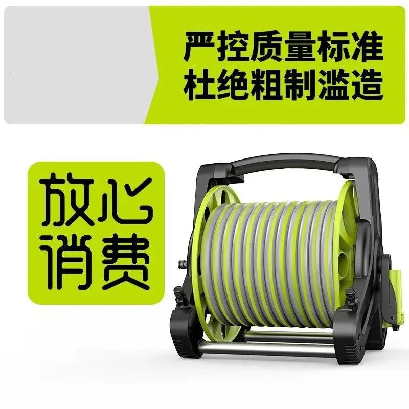 Automatic Retractable Garden Hose Reel with High Pressure Spray Gun & Sprinkler Nozzle for Flower Watering - Velvet Haven