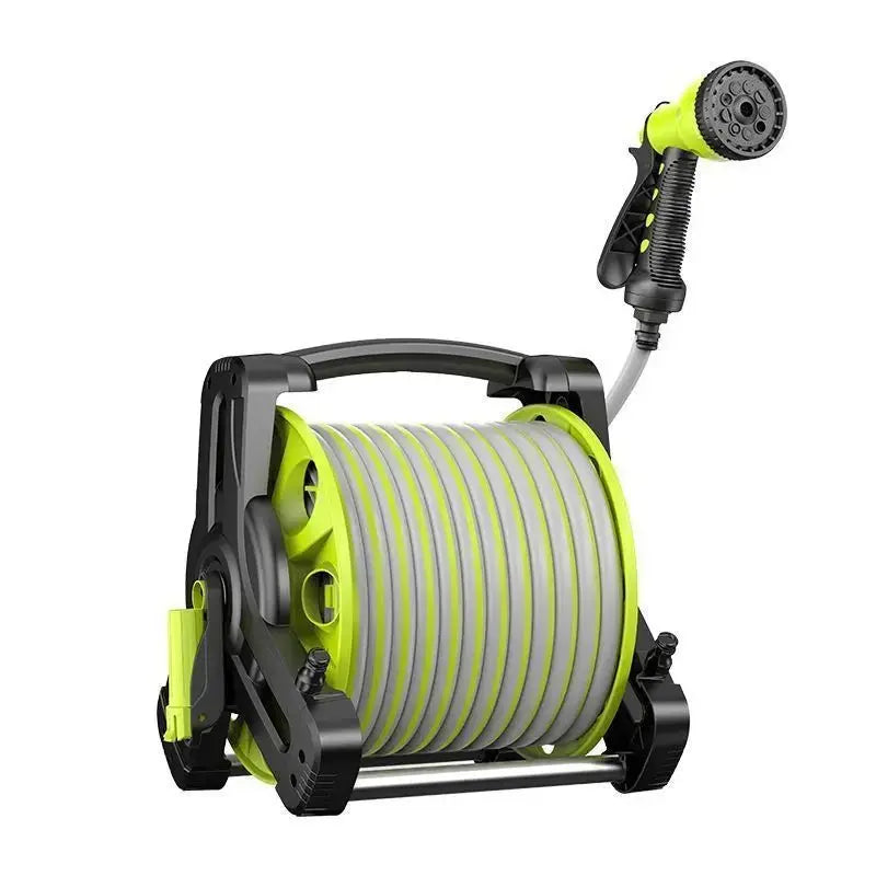 Automatic Retractable Garden Hose Reel with High Pressure Spray Gun & Sprinkler Nozzle for Flower Watering - Velvet Haven
