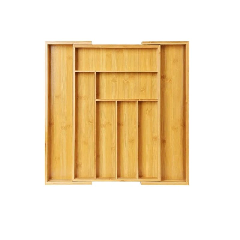 Bamboo Expandable Kitchen Drawer Storage Box Fork Tableware Knife Tableware Retractable Partitioned Organizing Box, - Velvet Haven