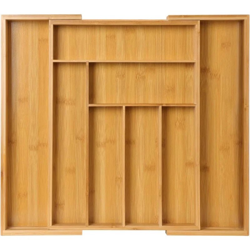 Bamboo Expandable Kitchen Drawer Storage Box Fork Tableware Knife Tableware Retractable Partitioned Organizing Box, - Velvet Haven