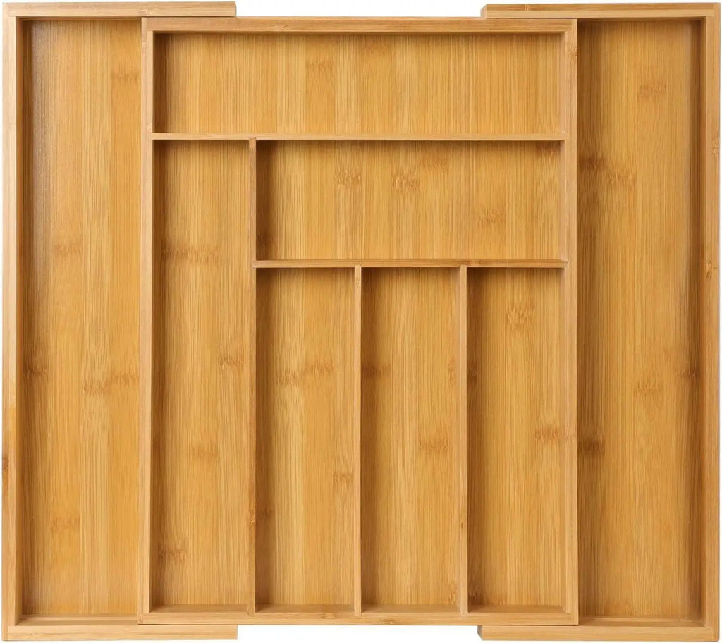 Bamboo Expandable Kitchen Drawer Storage Box Fork Tableware Knife Tableware Retractable Partitioned Organizing Box, - Velvet Haven