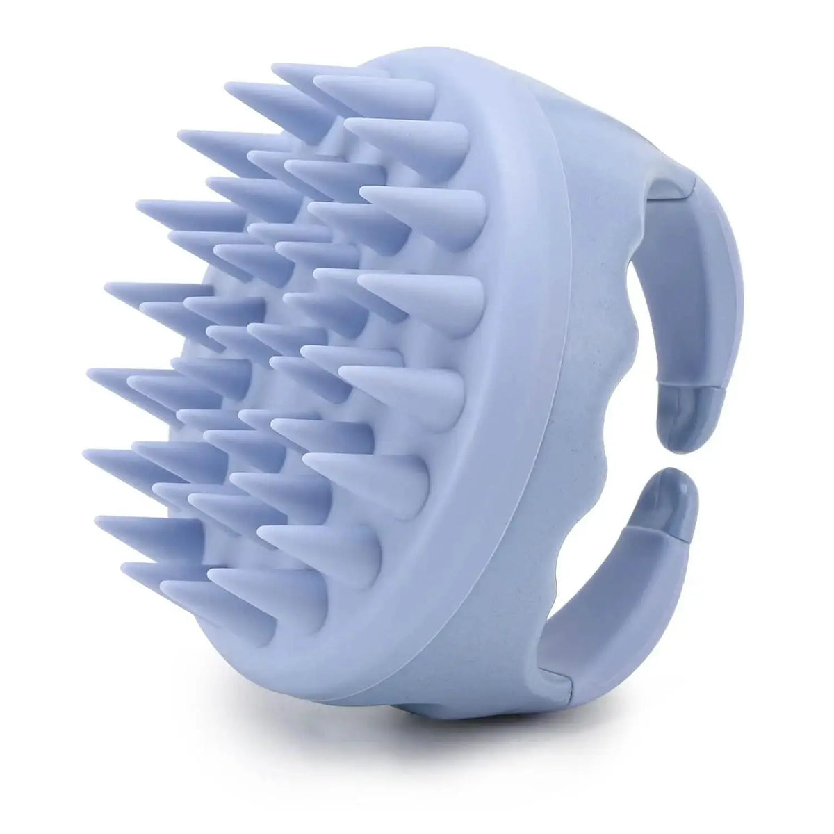 Beige Scalp Massager Shampoo Brush with Soft Silicone Bristles - Velvet Haven