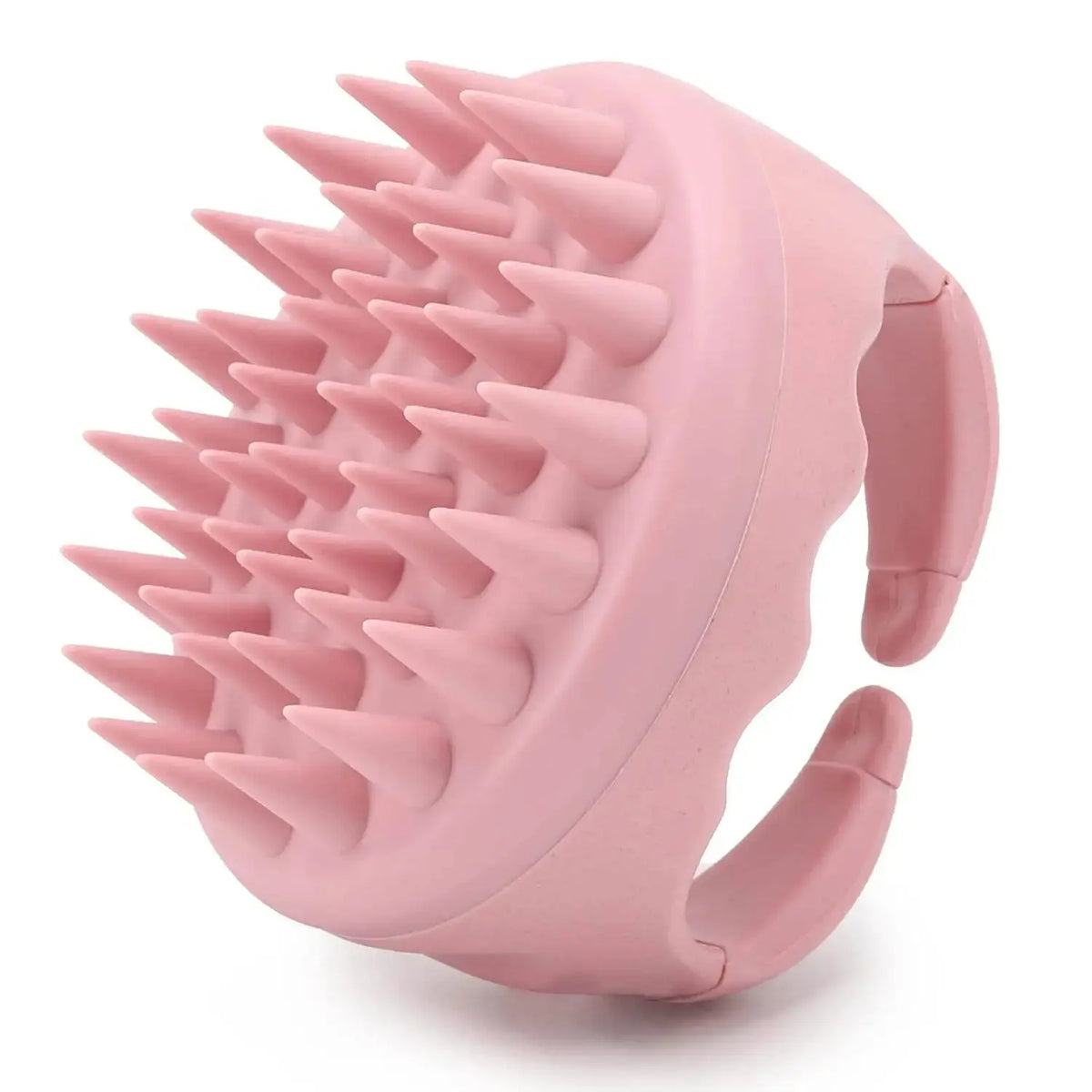 Beige Scalp Massager Shampoo Brush with Soft Silicone Bristles - Velvet Haven