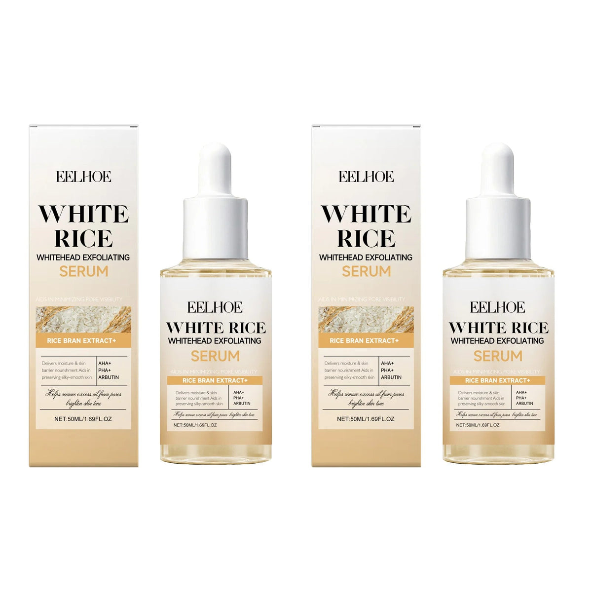 Black & White Rice BHA Niacinamide Exfoliating Serum Set, 2 x 50ml - Velvet Haven