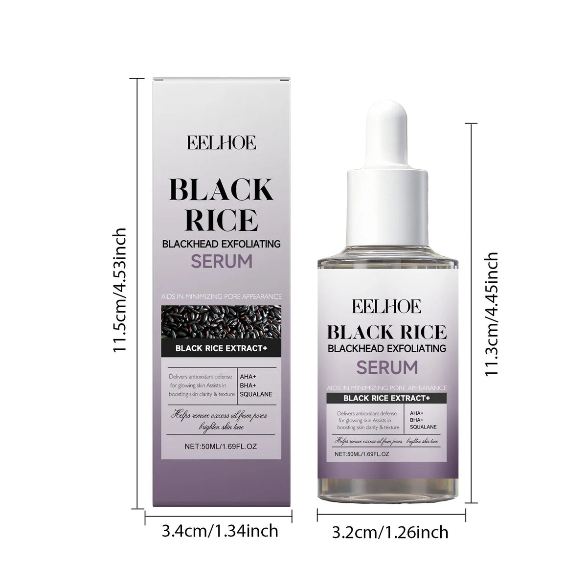 Black & White Rice BHA Niacinamide Exfoliating Serum Set, 2 x 50ml - Velvet Haven