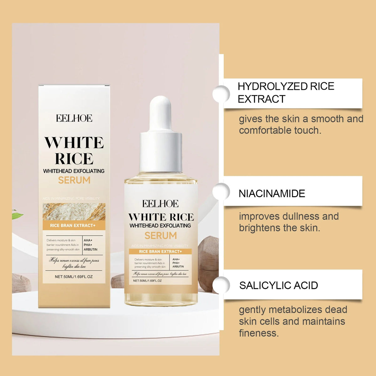 Black & White Rice BHA Niacinamide Exfoliating Serum Set, 2 x 50ml - Velvet Haven