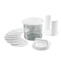 Burger Patty Maker Press & Freezer Storage Box, White PC - Velvet Haven