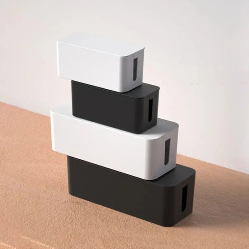 Cable Management Box for Power Strips, Plastic Cord Organizer - Velvet Haven