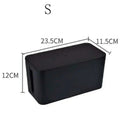 Cable Storage Box Desktop Power Strip Storage Box Dustproof Socket Storage Box Home Wire Case Wire Management Cable Organizer - Velvet Haven
