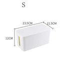 Cable Storage Box Desktop Power Strip Storage Box Dustproof Socket Storage Box Home Wire Case Wire Management Cable Organizer - Velvet Haven