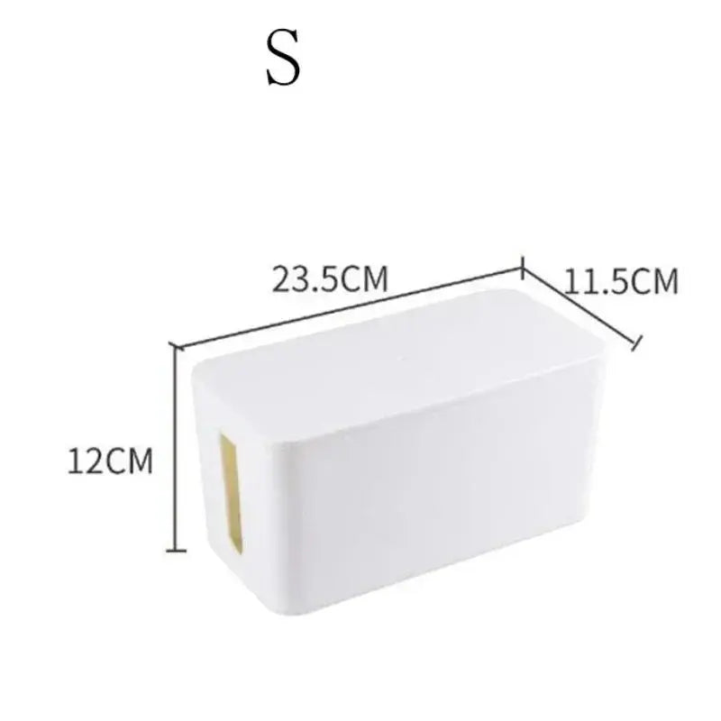 Cable Storage Box Desktop Power Strip Storage Box Dustproof Socket Storage Box Home Wire Case Wire Management Cable Organizer - Velvet Haven