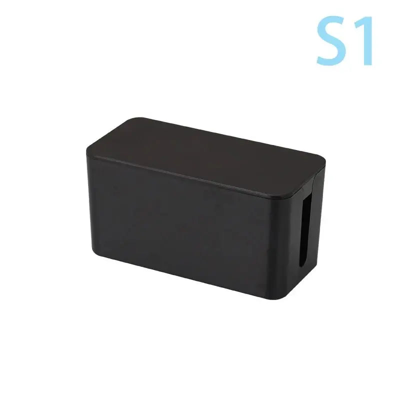 Cable Storage Box Power Board Wire Management Socket Strip Wire Case Dust Charger Socket Organizer Network Bin Charger - Velvet Haven