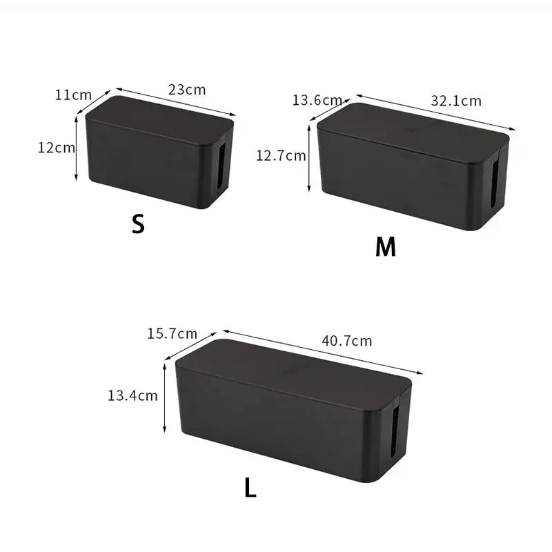 Cable Storage Box Power Board Wire Management Socket Strip Wire Case Dust Charger Socket Organizer Network Bin Charger - Velvet Haven