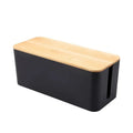 Cable Storage Box Wooden Power Line Storage Case Dustproof Charger Socket Organizer Wire Case Home Cable Winder Organizer - Velvet Haven