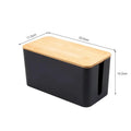 Cable Storage Box Wooden Power Line Storage Case Dustproof Charger Socket Organizer Wire Case Home Cable Winder Organizer - Velvet Haven