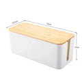 Cable Storage Box Wooden Power Line Storage Case Dustproof Charger Socket Organizer Wire Case Home Cable Winder Organizer - Velvet Haven