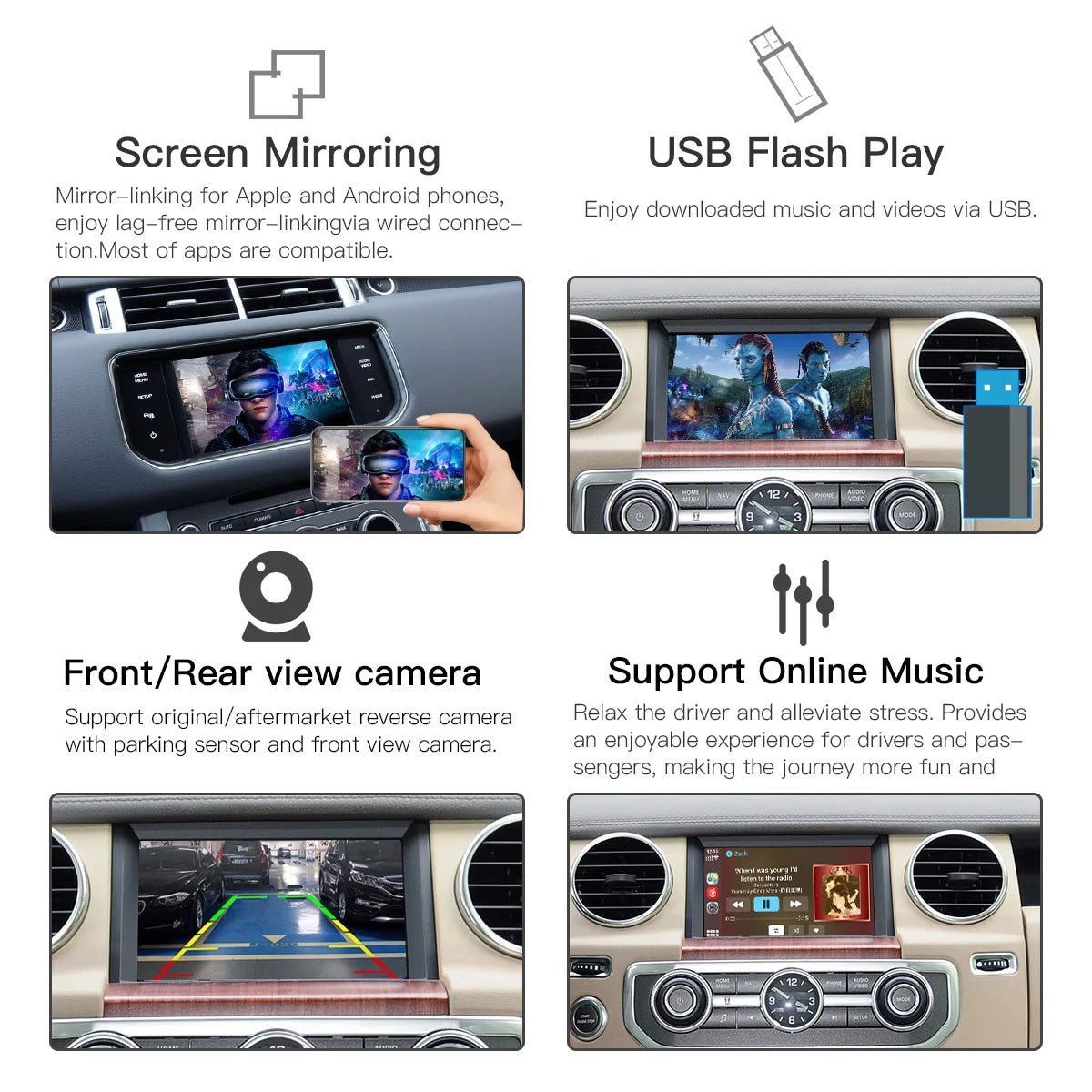 CARABC Wireless carplay Android Auto Fits For Land Rover Jaguar Bosch Discovery4 Evoque Freelander2 XF XJL XE Mirroring Decorde - Velvet Haven