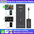 Wireless CarPlay and Android USB adapter for compatible Android car radios with MirrorLink and plug-and-play connectivity.