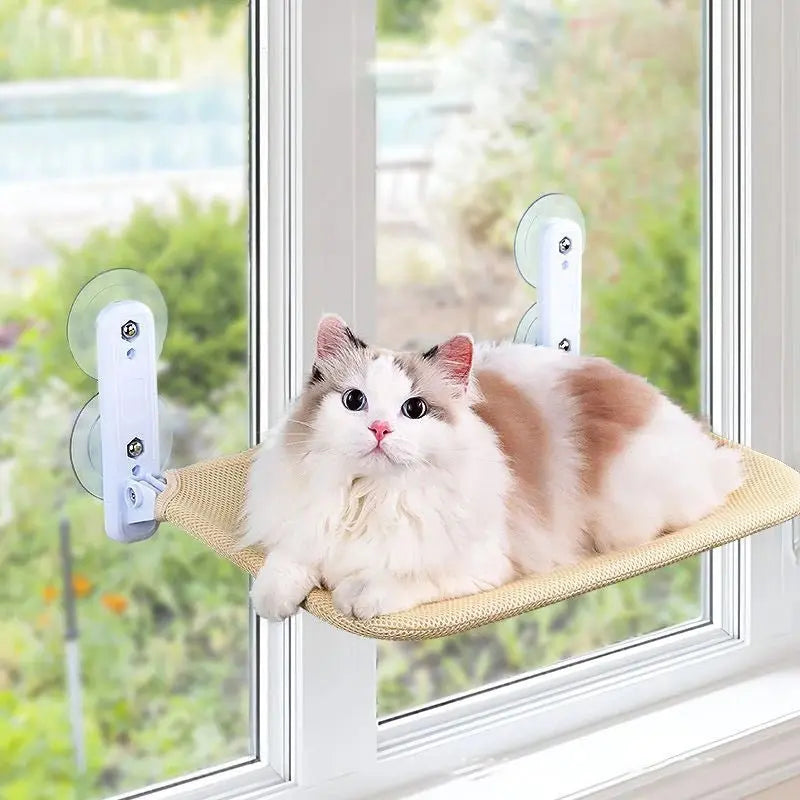 Cat hammock super suction cup swing sun can be removed and washed mattress windowsill glass hanging bed pet supplies - Velvet Haven