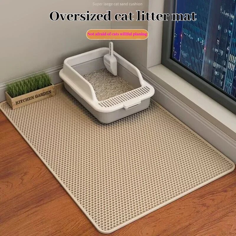 2-Layer Cat Litter Mat with Waterproof Non-Slip Base - Velvet Haven