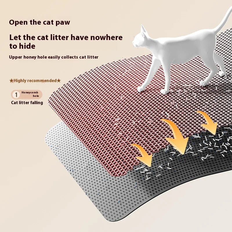 2-Layer Cat Litter Mat with Waterproof Non-Slip Base - Velvet Haven