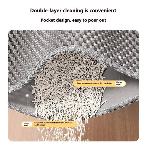 2-Layer Cat Litter Mat with Waterproof Non-Slip Base - Velvet Haven