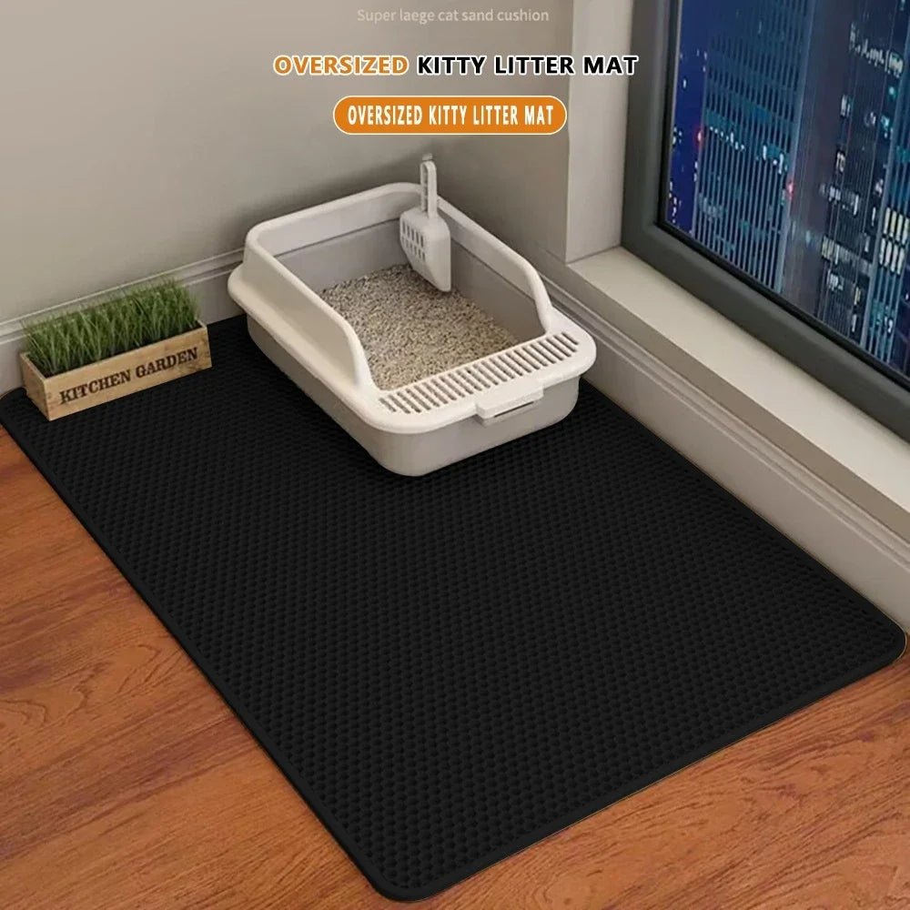 2-Layer Cat Litter Mat with Waterproof Non-Slip Base - Velvet Haven