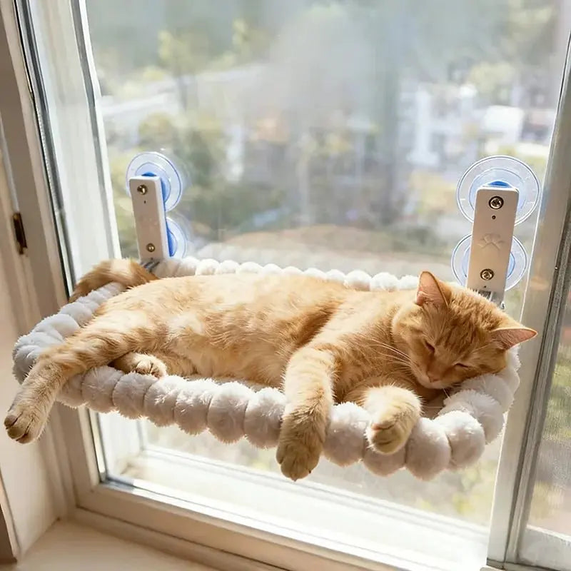 Cat Window Hammock with Strong Suction Cups – Cozy Perch for Indoor Cats - Velvet Haven