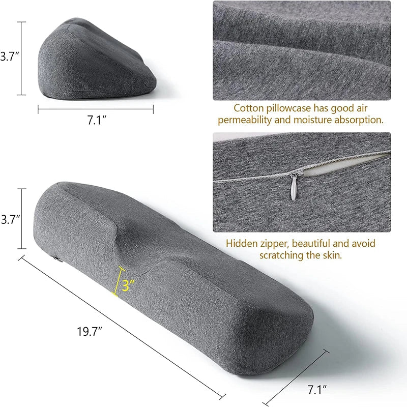 Memory Foam Cervical Pillow for Side & Back Sleepers with Washable Cover - Velvet Haven