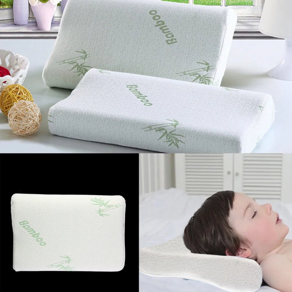 Children Adjustable Bamboo Pillow Slow Rebound Memory Foam Pillow Health Care Contour Memory Foam For Neck Shoulder Support - Velvet Haven