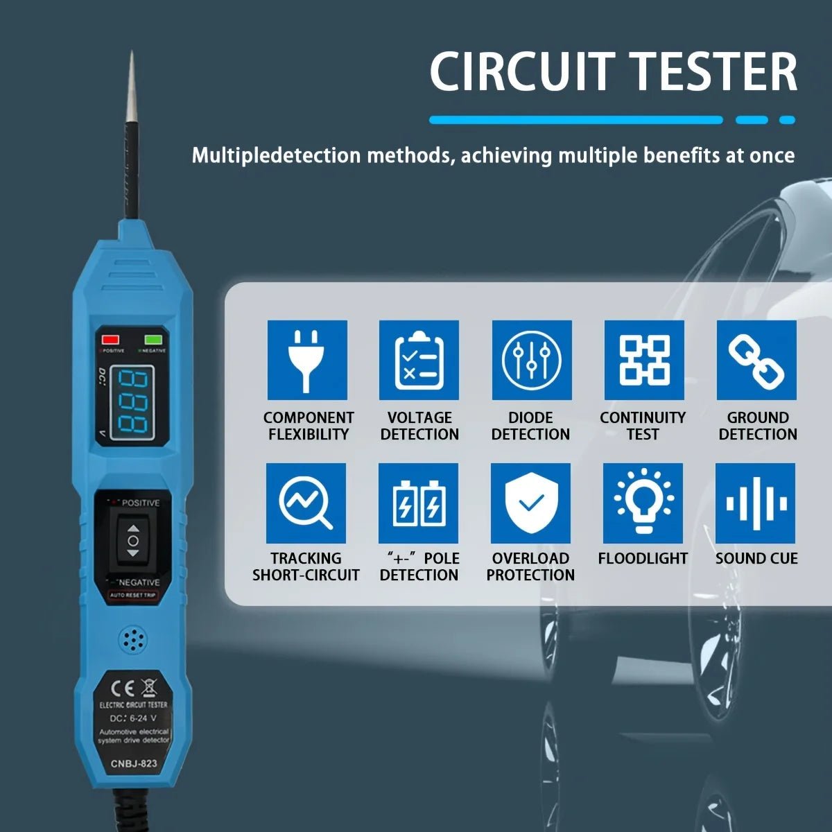 CNBJ-823 Automotive Power Circuit Tester & Electrical Diagnostic Tool - Velvet Haven