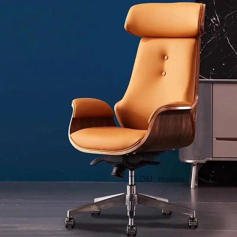 Comfortable Business Boss Office Computer Chair Leather Luxury Office Chair High-end Ergonomic Silla Gaming 가구 Office Furniture - Velvet Haven