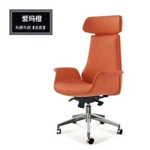 Comfortable Business Boss Office Computer Chair Leather Luxury Office Chair High-end Ergonomic Silla Gaming 가구 Office Furniture - Velvet Haven