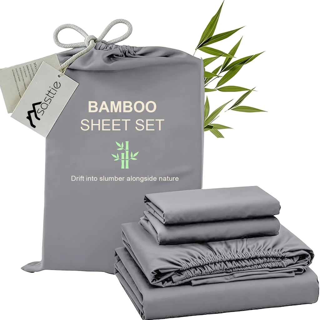 Cooling Bamboo Bed Sheet Set-Bamboo Bed Sheet-Ultra Soft & Breathable Daybed Set-Deep Pocket Up to 16" Hotel Soft Bedding-Perfect for Hot Sleepers Bamboo Bedding Sheets Set - Double Stitching, Lifetime Quality Promise - Velvet Haven