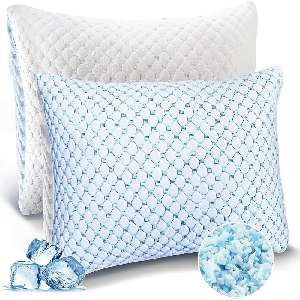 Cooling Shredded Memory Foam Pillow with Adjustable Loft - Velvet Haven