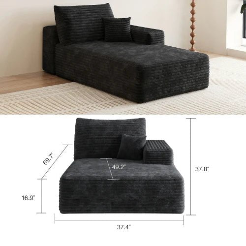 Corduroy Modular Cloud Sectional Sofa with Plush Cushions - Velvet Haven