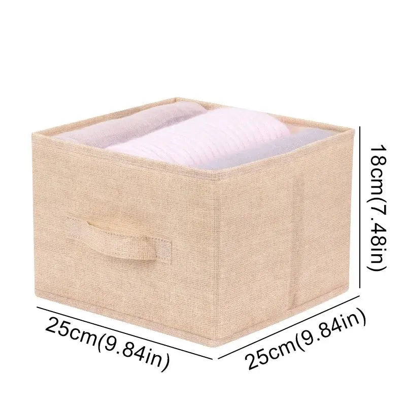 Cotton Linen Hanging Storage Bag Drawer Style Wardrobe Organizer Box Clothes Organizer Holder Collapsible Hanging Storage Shelve - Velvet Haven