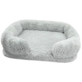 Cozy Plush Dog Sofa Bed Square Beds Washable Warm Pet Cushion Orthopedic Faux Fur Memory Foam Lounger Fluffy with Remove Cover - Velvet Haven